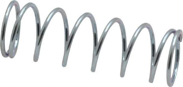 Value Collection - 0.42" OD, 0.035" Wire, 1-1/4" Free Length, Music Wire Compression Stock Springs Spring - 5.85 Lb Spring Rating - Exact Tool & Supply
