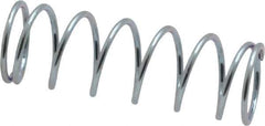 Value Collection - 0.42" OD, 0.035" Wire, 1-1/4" Free Length, Music Wire Compression Stock Springs Spring - 5.85 Lb Spring Rating - Exact Tool & Supply