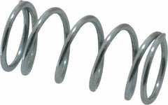 Value Collection - 0.48" OD, 0.047" Wire, 1" Free Length, Music Wire Compression Stock Springs Spring - 16.91 Lb Spring Rating - Exact Tool & Supply