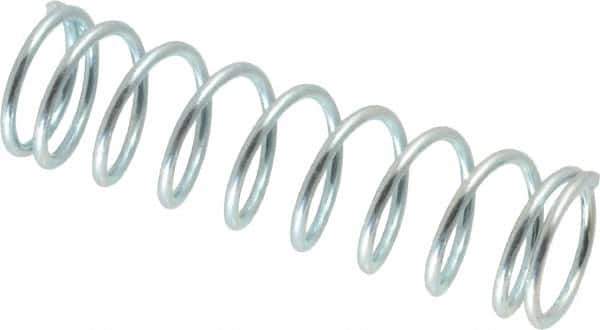 Value Collection - 0.48" OD, 0.047" Wire, 1-3/4" Free Length, Music Wire Compression Stock Springs Spring - 9.25 Lb Spring Rating - Exact Tool & Supply