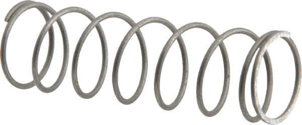 Value Collection - 0.6" OD, 0.041" Wire, 2" Free Length, Music Wire Compression Stock Springs Spring - 3.73 Lb Spring Rating - Exact Tool & Supply