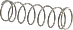 Value Collection - 0.6" OD, 0.041" Wire, 2" Free Length, Music Wire Compression Stock Springs Spring - 3.73 Lb Spring Rating - Exact Tool & Supply