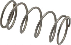 Value Collection - 0.6" OD, 0.047" Wire, 1-1/4" Free Length, Music Wire Compression Stock Springs Spring - 9.56 Lb Spring Rating - Exact Tool & Supply
