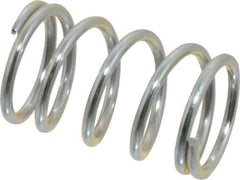 Value Collection - 0.6" OD, 0.062" Wire, 1" Free Length, Music Wire Compression Stock Springs Spring - 31.8 Lb Spring Rating - Exact Tool & Supply