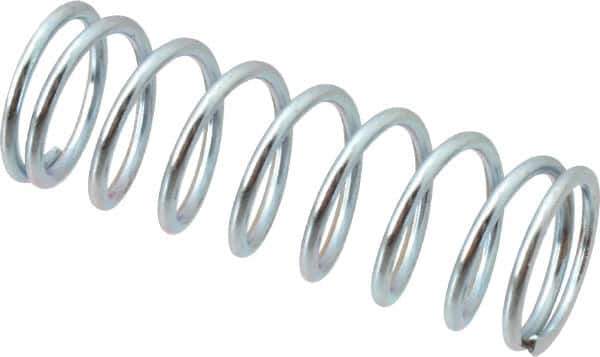 Value Collection - 0.6" OD, 0.062" Wire, 1-3/4" Free Length, Music Wire Compression Stock Springs Spring - 17.13 Lb Spring Rating - Exact Tool & Supply
