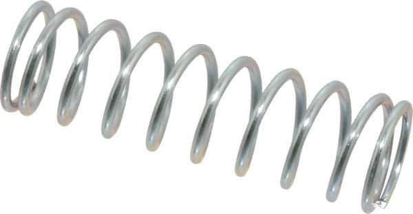 Value Collection - 0.6" OD, 0.062" Wire, 2" Free Length, Music Wire Compression Stock Springs Spring - 14.84 Lb Spring Rating - Exact Tool & Supply