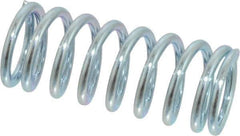 Value Collection - 0.6" OD, 0.072" Wire, 1-1/2" Free Length, Music Wire Compression Stock Springs Spring - 35.89 Lb Spring Rating - Exact Tool & Supply