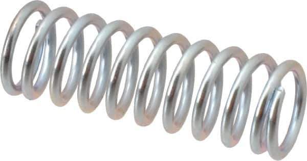 Value Collection - 0.6" OD, 0.072" Wire, 1-3/4" Free Length, Music Wire Compression Stock Springs Spring - 30.3 Lb Spring Rating - Exact Tool & Supply