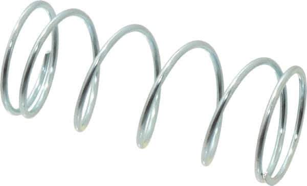 Value Collection - 0.85" OD, 0.054" Wire, 2" Free Length, Music Wire Compression Stock Springs Spring - 5.76 Lb Spring Rating - Exact Tool & Supply