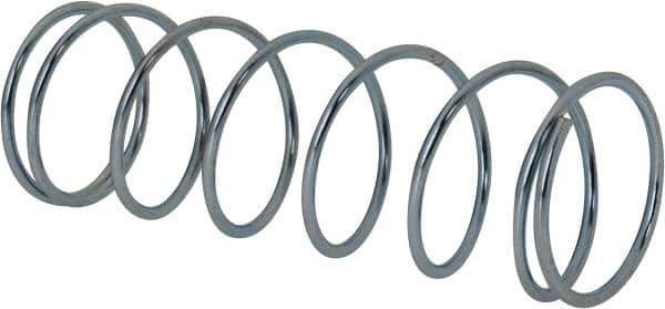 Value Collection - 0.85" OD, 0.054" Wire, 2-1/2" Free Length, Music Wire Compression Stock Springs Spring - 4.55 Lb Spring Rating - Exact Tool & Supply