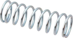 Value Collection - 0.85" OD, 0.08" Wire, 2-1/2" Free Length, Music Wire Compression Stock Springs Spring - 16.6 Lb Spring Rating - Exact Tool & Supply