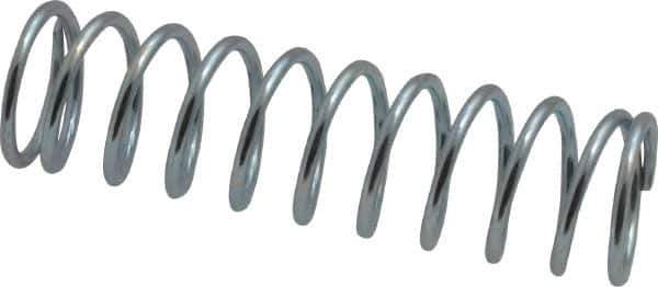 Value Collection - 0.85" OD, 0.08" Wire, 3" Free Length, Music Wire Compression Stock Springs Spring - 13.68 Lb Spring Rating - Exact Tool & Supply