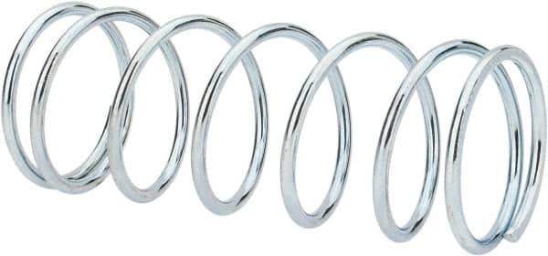 Value Collection - 0.975" OD, 0.072" Wire, 2-1/2" Free Length, Music Wire Compression Stock Springs Spring - 9.56 Lb Spring Rating - Exact Tool & Supply