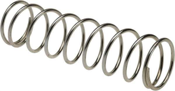 Value Collection - 0.975" OD, 0.072" Wire, 3-1/2" Free Length, Music Wire Compression Stock Springs Spring - 6.71 Lb Spring Rating - Exact Tool & Supply