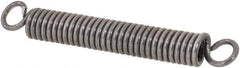 Made in USA - 1/8" OD, 4.76 Lb Max Load, 1.32" Max Ext Len, 0.023" Wire Diam Spring - 11.99 Lb/In Rating, 0.92 Lb Init Tension, 1" Free Length - Exact Tool & Supply