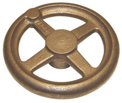 Morton Machine Works - 12", 4 Spoke Straight Handwheel - 3" Hub, Aluminum, Plain Finish - Exact Tool & Supply