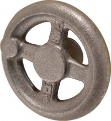 Morton Machine Works - 4", 4 Spoke Straight Handwheel - 1.3" Hub, Cast Iron, Plain Finish - Exact Tool & Supply