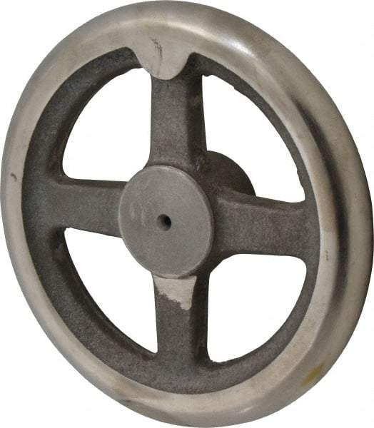 Morton Machine Works - 6", 4 Spoke Straight Handwheel - 1.6" Hub, Cast Iron, Plain Finish - Exact Tool & Supply