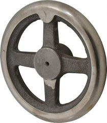 Morton Machine Works - 6", 4 Spoke Straight Handwheel - 1.6" Hub, Cast Iron, Plain Finish - Exact Tool & Supply