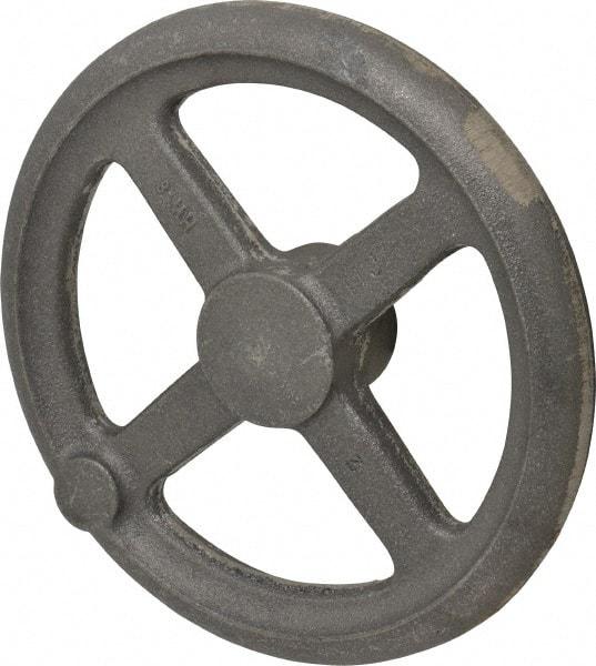 Morton Machine Works - 8", 4 Spoke Straight Handwheel - 1.9" Hub, Cast Iron, Plain Finish - Exact Tool & Supply