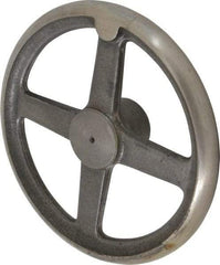 Morton Machine Works - 10", 4 Spoke Straight Handwheel - 2.3" Hub, Cast Iron, Plain Finish - Exact Tool & Supply