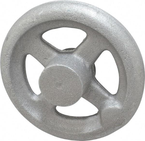 Morton Machine Works - 4", 4 Spoke Straight Handwheel - 1.3" Hub, Aluminum, Plain Finish - Exact Tool & Supply