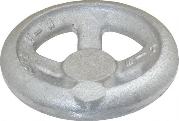 Morton Machine Works - 4", 4 Spoke Offset Handwheel - 1.3" Hub, Aluminum, Plain Finish - Exact Tool & Supply