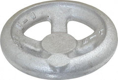 Morton Machine Works - 4", 4 Spoke Offset Handwheel - 1.3" Hub, Aluminum, Plain Finish - Exact Tool & Supply