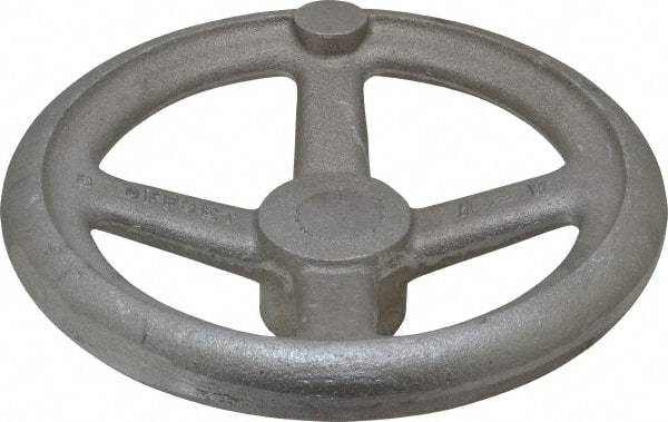Morton Machine Works - 8", 4 Spoke Offset Handwheel - 1.9" Hub, Aluminum, Plain Finish - Exact Tool & Supply