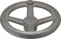Morton Machine Works - 8", 4 Spoke Offset Handwheel - 1.9" Hub, Aluminum, Plain Finish - Exact Tool & Supply