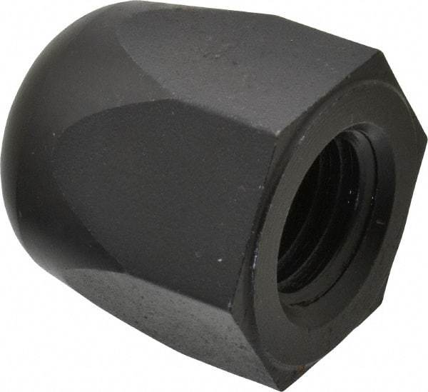 Morton Machine Works - 3/4-10" UNC, 1-1/4" Width Across Flats, Black Oxide Finish, Steel Acorn Nut - 1-3/8" Overall Height, TCMAI - Exact Tool & Supply