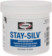 Harris Welco - 1 Lb. White Brazing Flux - Jar Container - Exact Tool & Supply