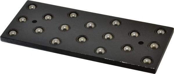 TE-CO - 6" Ball Bearing Parallels - 18 Balls, 1/4" Thick, 2-1/2" Plate Width, 3/8" Ball Diam, Black Oxide - Exact Tool & Supply