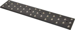 TE-CO - 12" Ball Bearing Parallels - 36 Balls, 1/4" Thick, 2-1/2" Plate Width, 3/8" Ball Diam, Black Oxide - Exact Tool & Supply