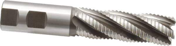 Hertel - 1" Diam, Coarse Pitch, 3" LOC, 5 Flute Cobalt Roughing Square End Mill - Uncoated, 5-1/2" OAL, 1" Shank Diam, Single End, 30° Helix - Exact Tool & Supply