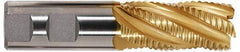Hertel - 2" Diam, Fine Pitch, 4" LOC, 8 Flute Cobalt Roughing Square End Mill - TiCN Finish, 6-1/2" OAL, 1-1/4" Shank Diam, Single End, 30° Helix - Exact Tool & Supply