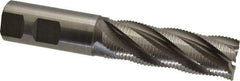 Hertel - 1" Diam, Fine Pitch, 3" LOC, 5 Flute Cobalt Roughing Square End Mill - Uncoated, 5-1/2" OAL, 1" Shank Diam, Single End, 30° Helix - Exact Tool & Supply