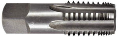 Hertel - 1-1/2 - 11-1/2 NPTF Thread, 7 Flute Short Projection Standard Pipe Tap - 4-1/4" OAL, 1-3/4" Thread Length, 1-1/2" Shank Diam, Bright Finish, High Speed Steel - Exact Tool & Supply