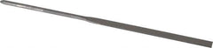 Grobet - 5-1/2" Needle Precision Swiss Pattern Round File - Round Handle - Exact Tool & Supply