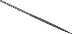 Grobet - 5-1/2" Needle Precision Swiss Pattern Marking File - Round Handle - Exact Tool & Supply