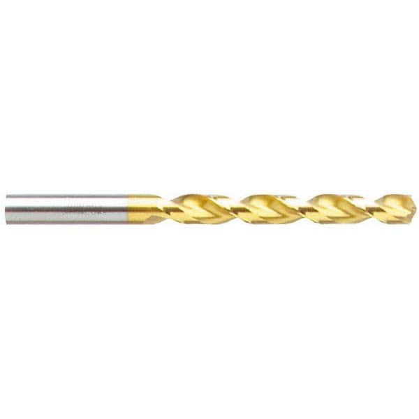 Jobber Length Drill Bit: 0.311″ Dia, 130 °, Cobalt TiN Finish, Right Hand Cut, Parabolic Flute, Straight-Cylindrical Shank