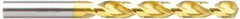 Guhring - 5.8mm 130° Cobalt Jobber Drill - TiN Finish, Right Hand Cut, Parabolic Flute, Straight Shank, 93mm OAL, Standard Point - Exact Tool & Supply