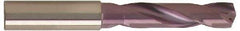 Guhring - 0.7087" 140° Spiral Flute Solid Carbide Screw Machine Drill Bit - FIREX Finish, Right Hand Cut, 73mm Flute Length, 123mm OAL, SU Point, Straight Shank - Exact Tool & Supply