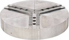 H & R Manufacturing - 11" Chuck Capacity, 1.5mm x 60° Serrated Attachment, Round Soft Lathe Chuck Jaw - 3 Jaws, Aluminum, 1.181" Btw Mount Hole Ctrs, 5" Long x 12" Wide x 2" High, 0.63" Groove, 12mm Fastener - Exact Tool & Supply