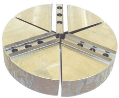 H & R Manufacturing - 11" Chuck Capacity, 1.5mm x 60° Serrated Attachment, Round Soft Lathe Chuck Jaw - 3 Jaws, Cast Iron, 1.181" Btw Mount Hole Ctrs, 5" Long x 12" Wide x 2" High, 0.63" Groove, 12mm Fastener - Exact Tool & Supply