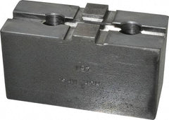H & R Manufacturing - 8" Chuck Capacity, Tongue & Groove Attachment, Square Soft Lathe Chuck Jaw - Steel, 1-3/4" Btw Mount Hole Ctrs, 3-1/2" Long x 1-1/2" Wide x 1-7/8" High, 5/16" Groove - Exact Tool & Supply