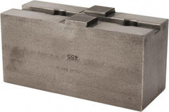 H & R Manufacturing - 12" Chuck Capacity, Tongue & Groove Attachment, Square Soft Lathe Chuck Jaw - Steel, 2-1/2" Btw Mount Hole Ctrs, 4-7/8" Long x 2" Wide x 2-3/8" High, 1/2" Groove - Exact Tool & Supply