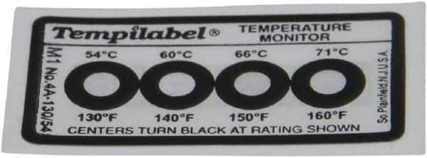 Tempil - 54/60/66/71°C Temp Indicating Label - Exact Tool & Supply