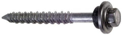 Made in USA - 1/4" Diam, 1-3/4" Length Under Head, Hex Drive, Concrete Screw & Masonry Fastener - Stainless Steel, Silver Climaseal Finish, Includes Drill Bit - Exact Tool & Supply