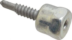 ITW Buildex - 1/4" Zinc-Plated Steel Vertical (End Drilled) Mount Threaded Rod Anchor - 5/8" Diam x 1" Long, 446 Lb Ultimate Pullout, For Use with Steel - Exact Tool & Supply